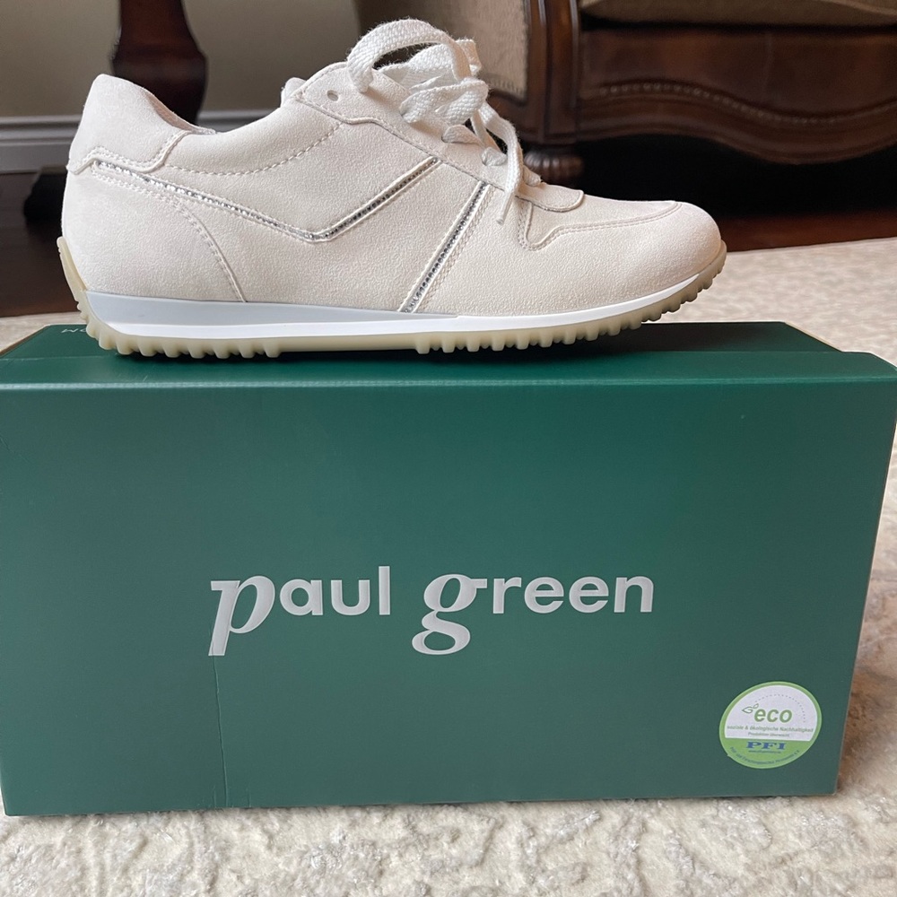 Paul Green Ivory Suede Sneakers